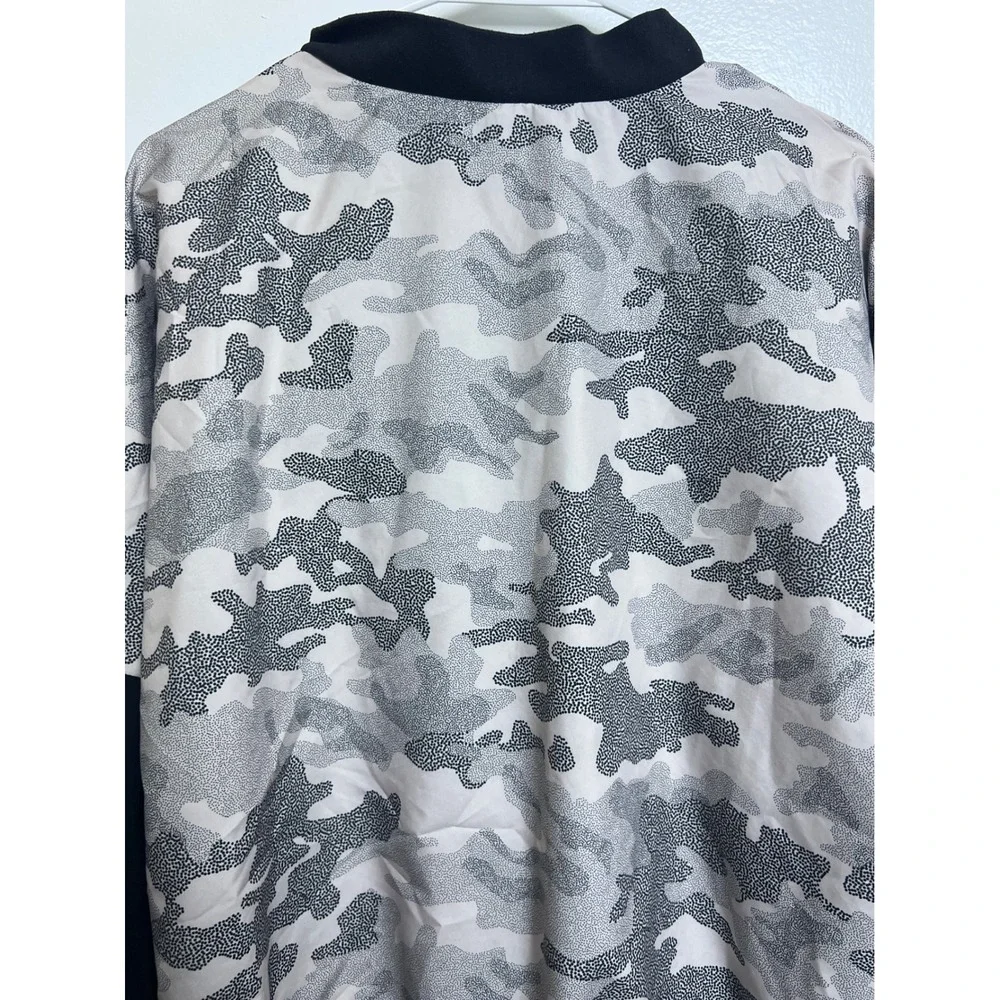 Adidas Mens Camo Stippled Mesh Lined Full Zip Track Jacket Grey Black Size L